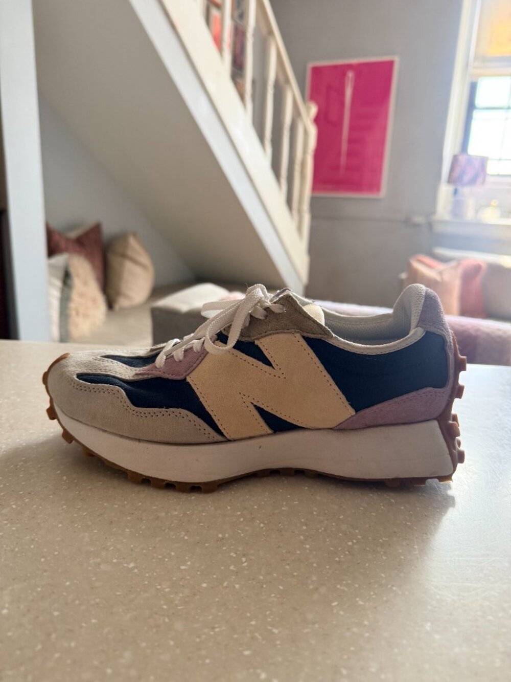 New Balance 327 Natural Indigo Raw Amethyst (W8) - Picture 4 of 7